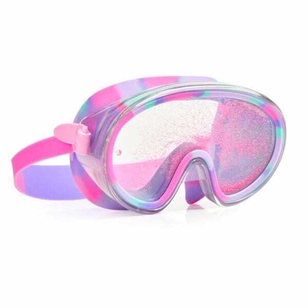 De Sandy toes duikbril revolutioneert het concept van een zwembril met een dubbele lens gevuld met glinsterend zand om je plons nog helderder te maken.