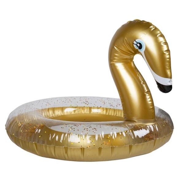 zwemband in vorm van een gouden zwaan