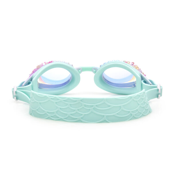 Bling2O zwembril Seaquin - Seabreeze Classic: Een betoverende zwembril met een zeemeerminnenmotief en frisse zeewindkleuren. Biedt helder zicht, UV-bescherming en een verstelbare pasvorm. Duik in stijl en voeg een vleugje magie toe aan je zwemervaring!