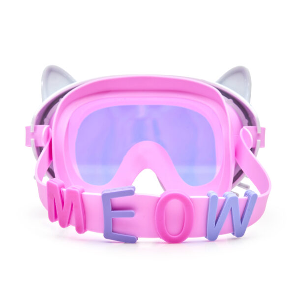 Bling2O zwembril M-Meow - Copycat Pink: Een speelse zwembril met kattenoren en een opvallende roze kleur. Biedt helder zicht, UV-bescherming en een verstelbare pasvorm. Zwem met stijl en laat je unieke persoonlijkheid zien!